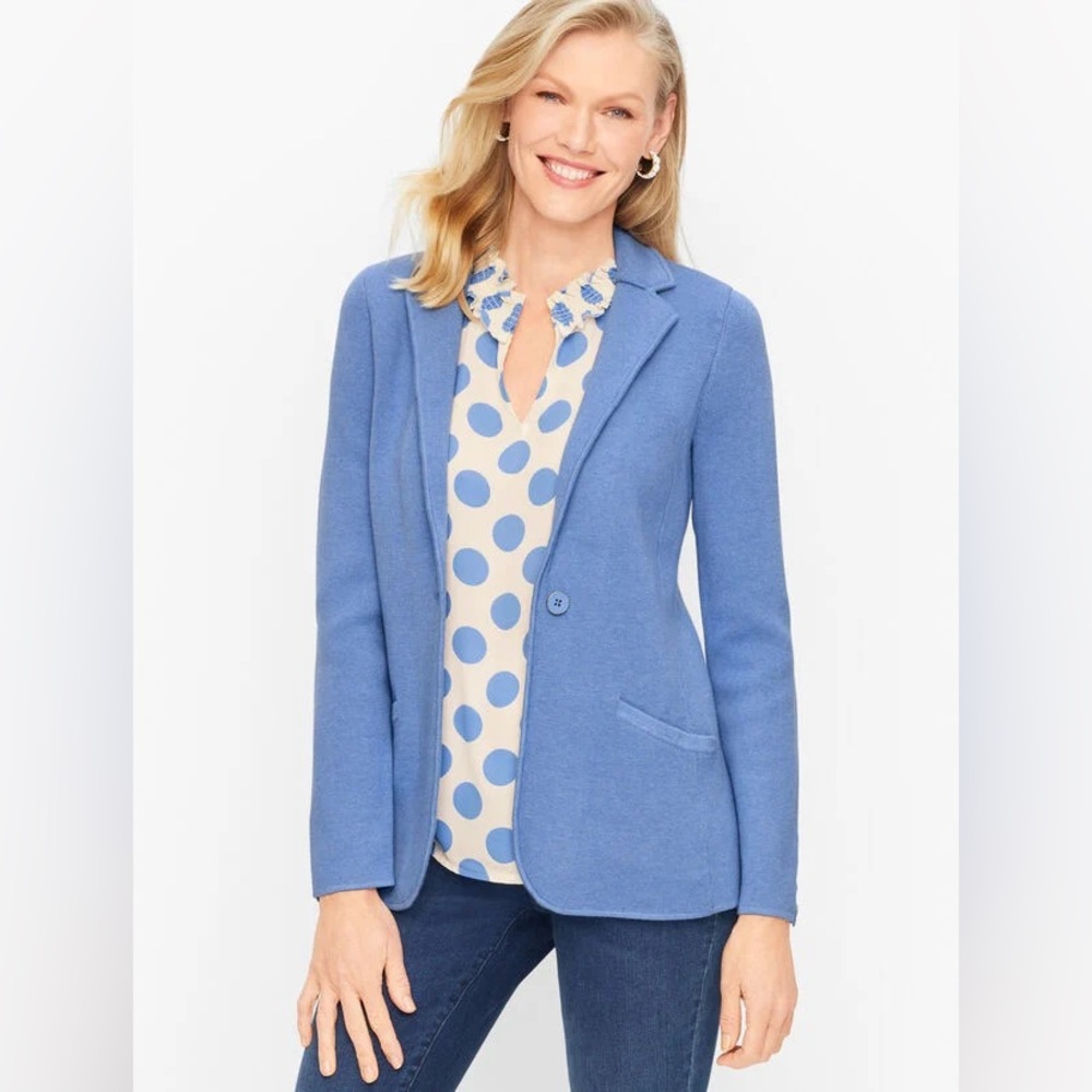 Talbots Notched Collar Sweater Blazer- Size L